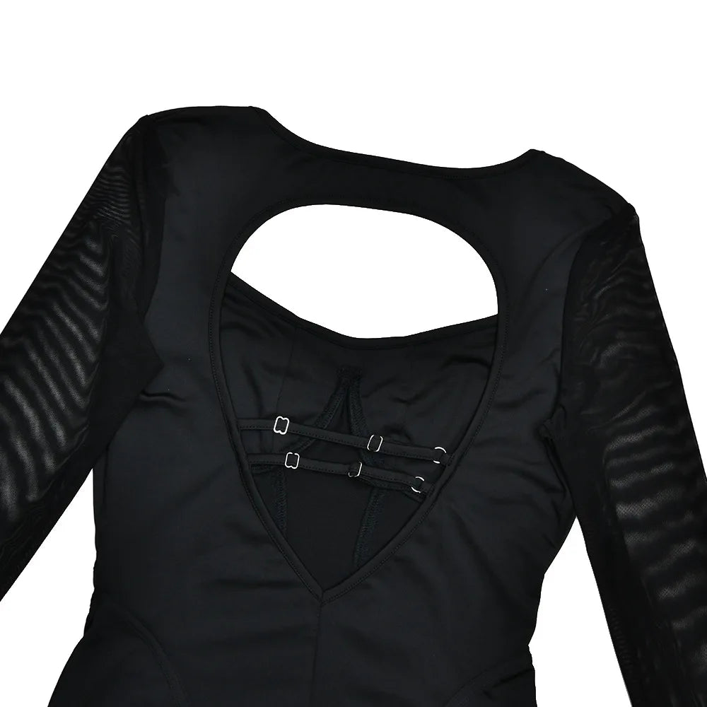 Jumpsuit – Backless Slim Fit – Polyester Elastane | KIMLUD