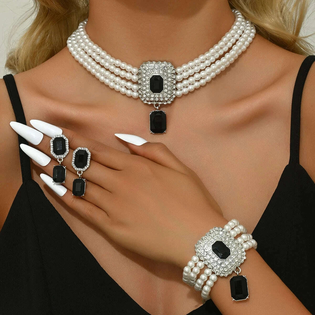 womens-fashion-light-luxury-short-style-imitation-pearl-rhinestone-necklace-earrings-bracelet-jewelry-set-party-festival-giftkimlud-womens-fashion-34627500