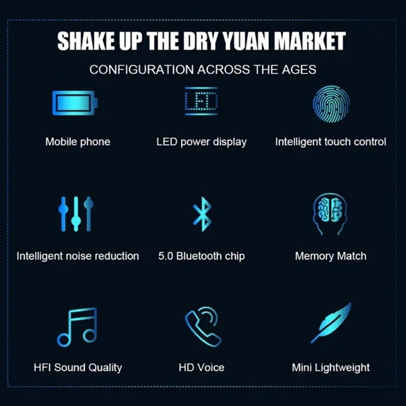 KIMLUD, TWS F9-5 Earphone Bluetooth Earphones Wireless Headphones Hifi Stereo Sports Earbuds Headset Hearing Aids With Mic Handfree, KIMLUD Womens Clothes