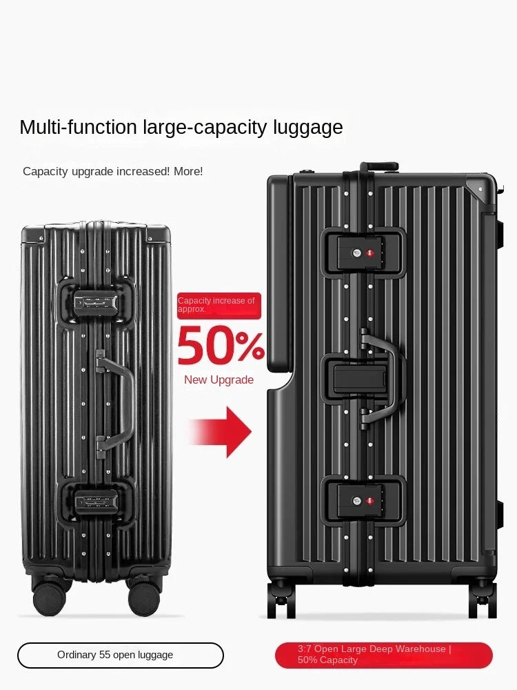 Front Opening Suitcase Aluminium Frame Large Capacity Carrier 28-inch Oversized Luggage 20 inch Trip Cabin Travel Case 2025 New