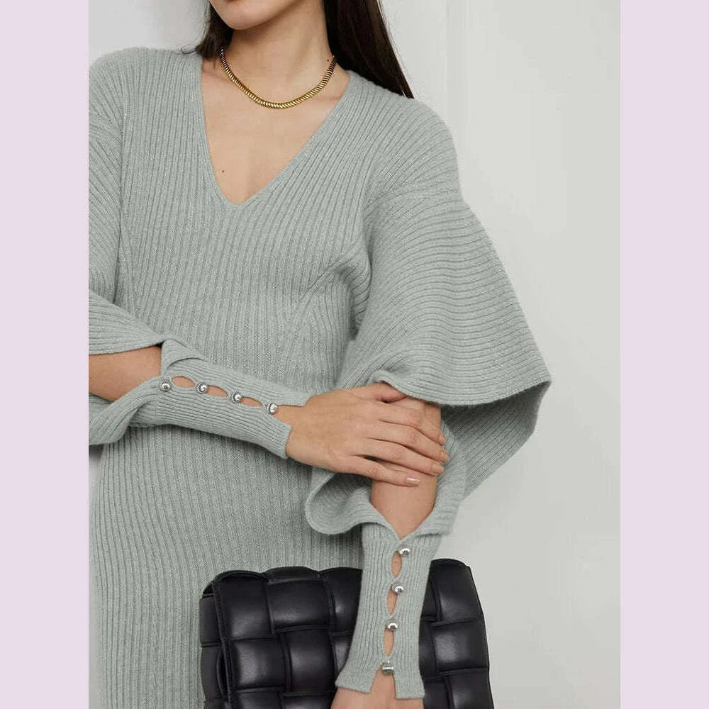 vgh-solid-hollow-out-minimalist-dress-for-women-v-neck-long-sleeve-high-waist-knitting-spliced-buttons-dresses-female-clothing-kimlud-kimlud-33910586