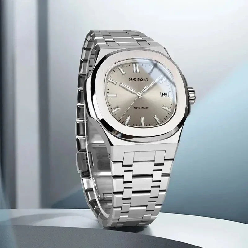Luminous Stainless Steel Automatic Watch — Silver | KIMLUD