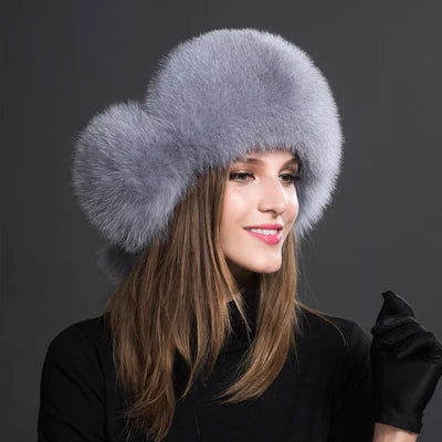 Ushanka Hat – Thick Winter Warmth – Real Fox Fur | KIMLUD