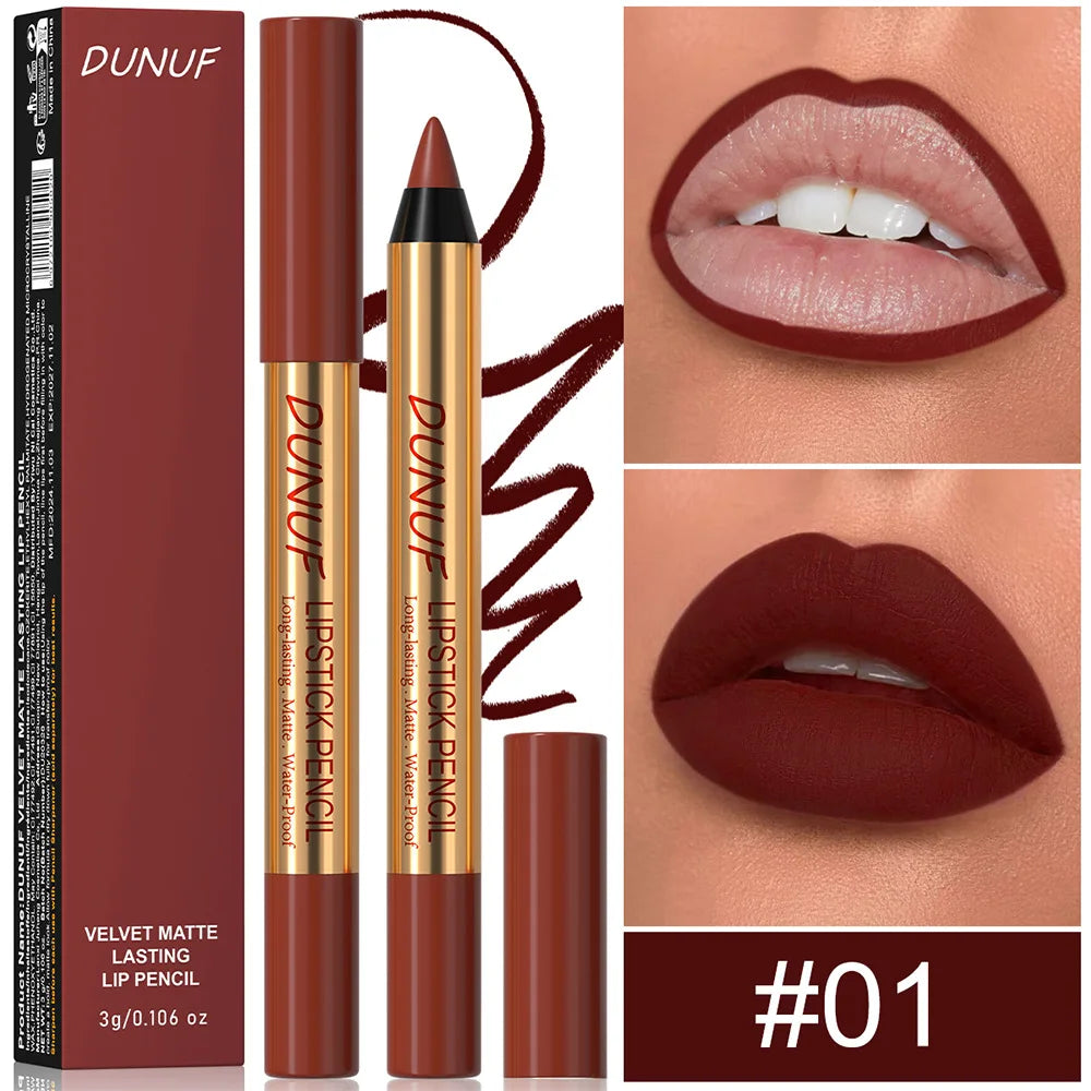 Lip Liner Pencil – Waterproof Matte Finish – Dark Red | KIMLUD