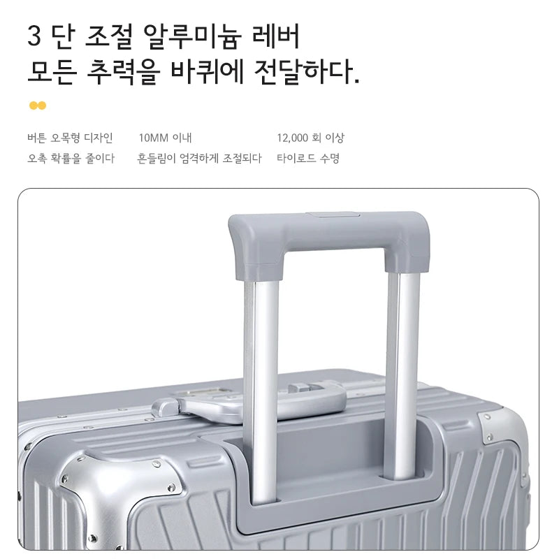 SUSHIMU Suitcase Wide Handle Travel Suitcase Men 20 24 26 Carry-On Luggage Women PC  Trolley Case