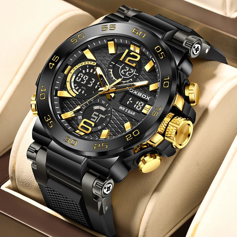 LIGE Men Digital Watch  Military Sports Swimming Watches Fashion Waterproof Dual  display  Wristwatch Mens Relogios Masculino