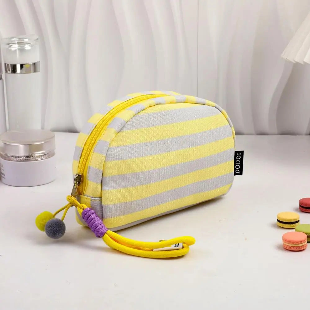 Striped Polyester Clutch Bag Small — Multicolor | KIMLUD
