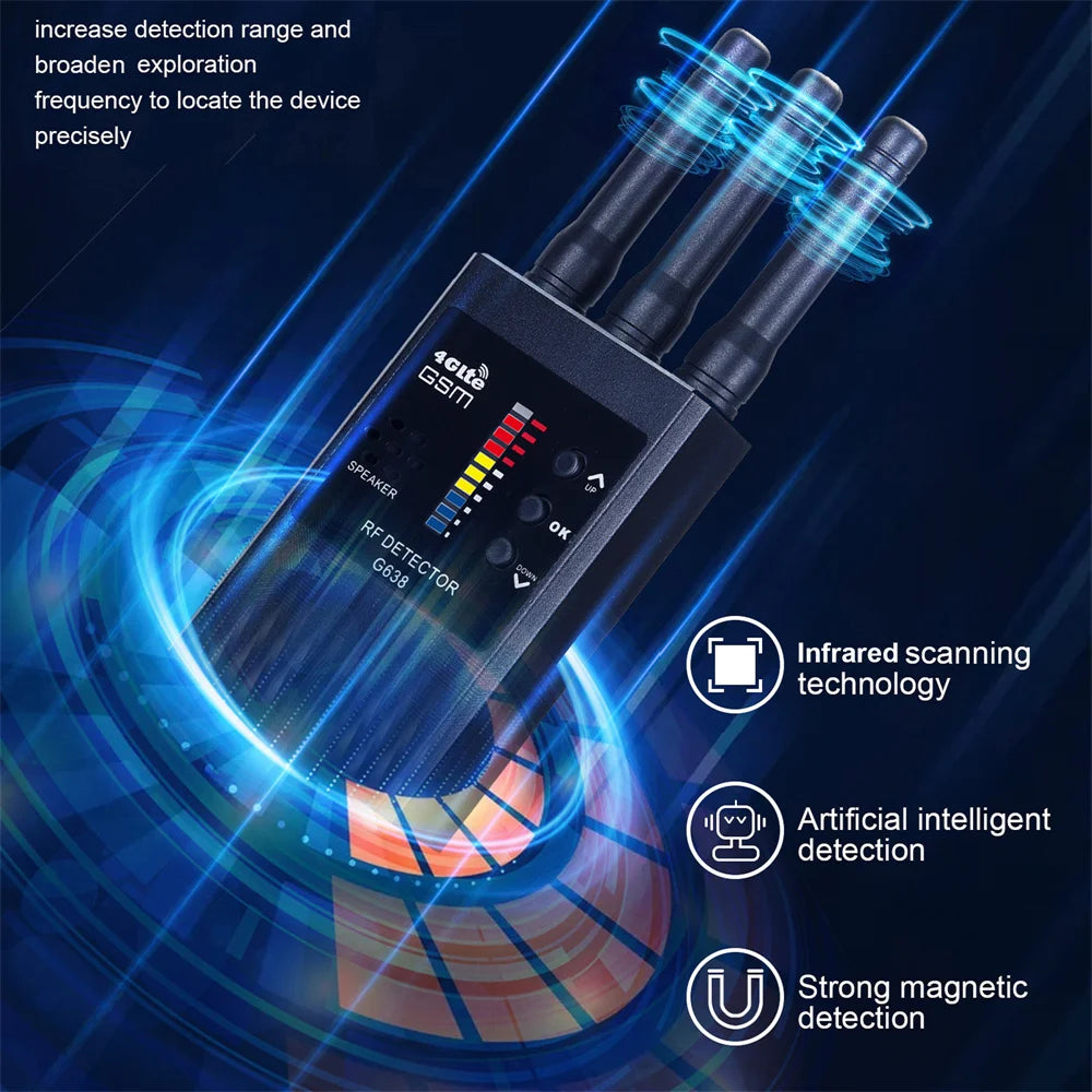 Military Grade RF Signal Detector — Black | KIMLUD