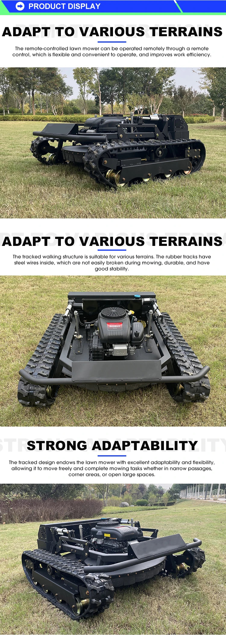 Remote-Control Lawn Mower High Torque Self-Propelled — Matte Black | KIMLUD