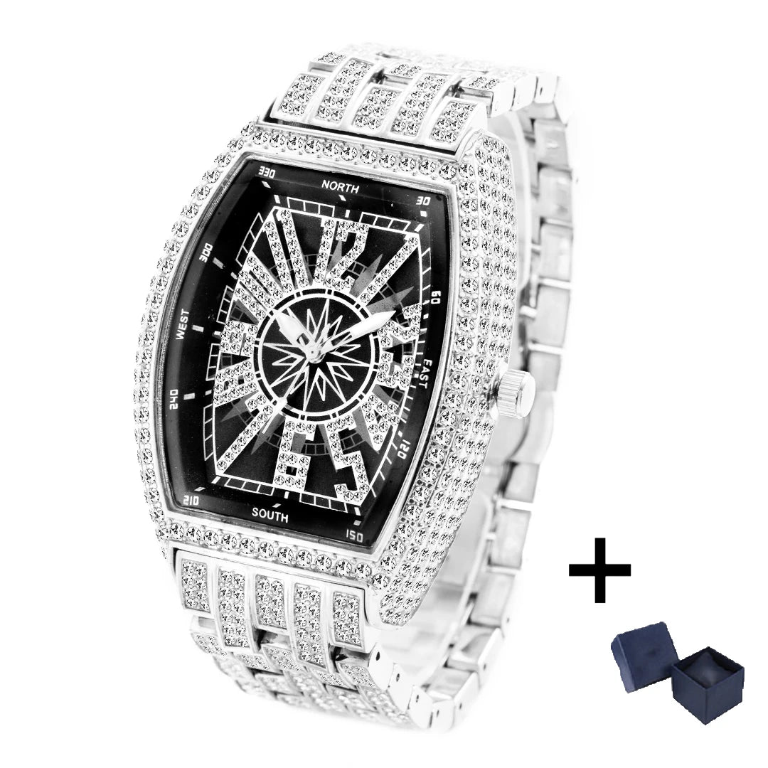 Stainless Steel Mens Luxury Wristwatch — Silver | KIMLUD