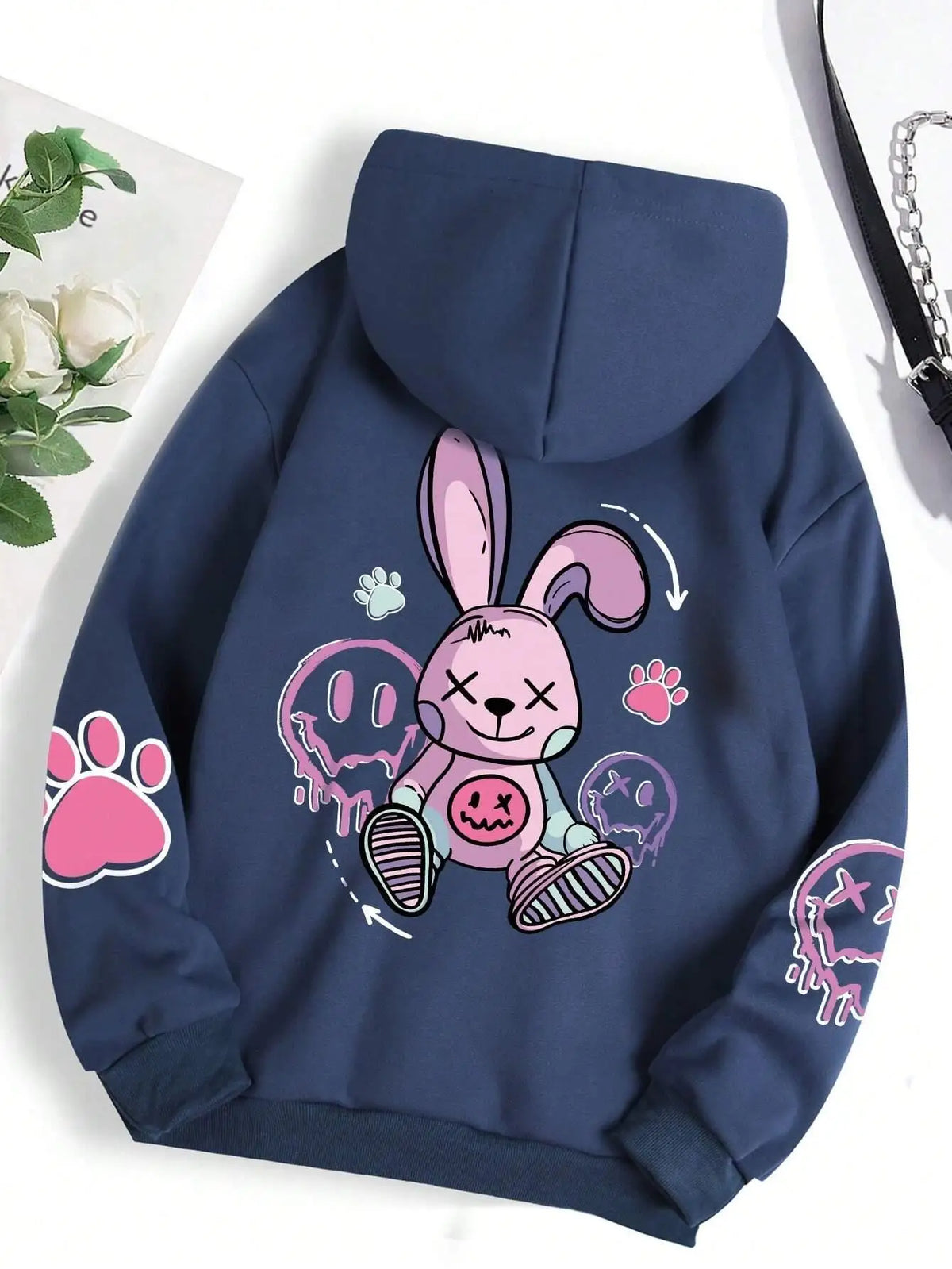 Hoodie – Printed – Fleece – Oversized – Women | KIMLUD