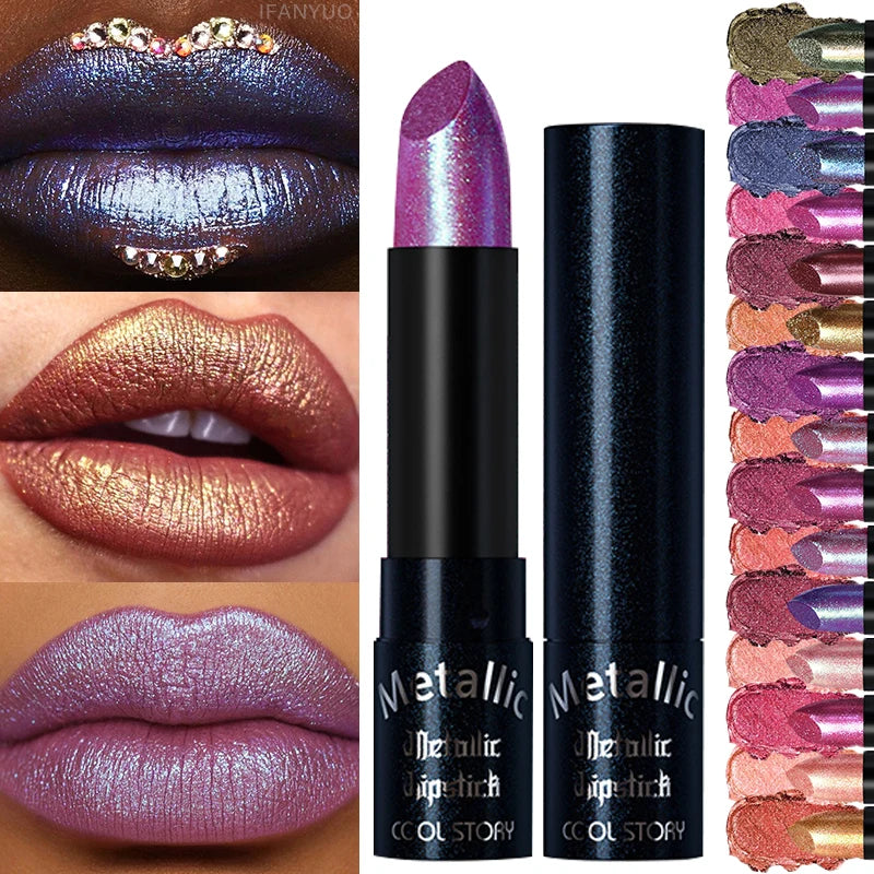 Lipstick – Waterproof Long Lasting – Metallic Purple | KIMLUD
