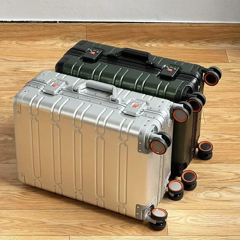 Travel Bags Rolling Luggage Luggage 20‘’Carry-On Cabin Suitcase  Aluminum-magnesium Alloy Travel Suitcase