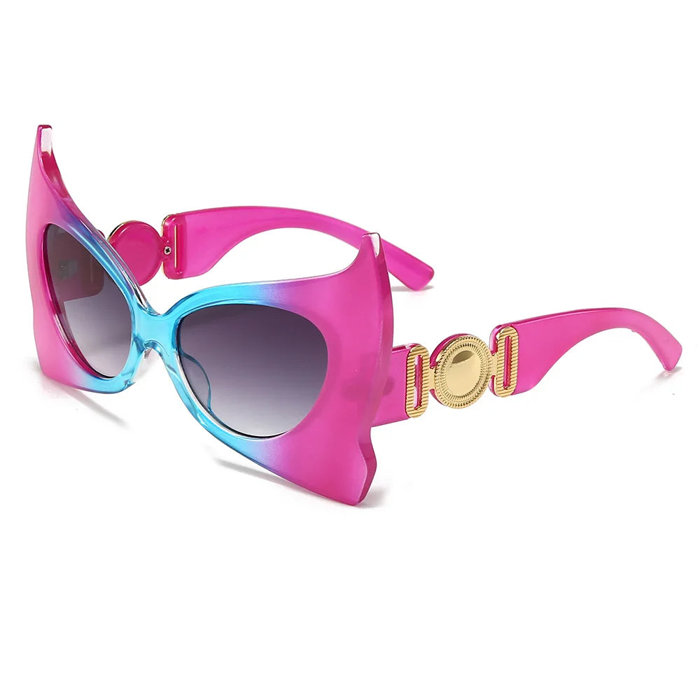 Oversized Tortoiseshell Cat Eye Sunglasses — Orange | KIMLUD