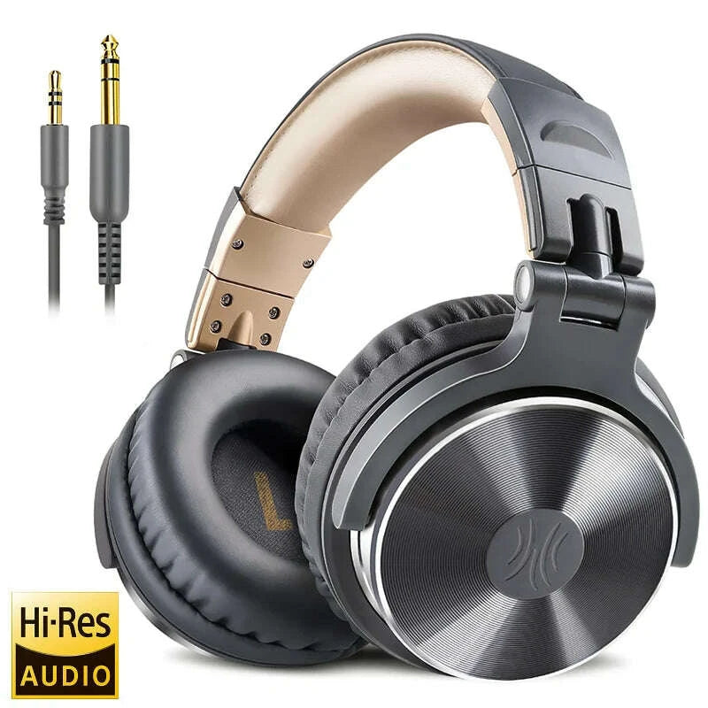 KIMLUD, Oneodio Wired HiFi Headphones Professional Studio DJ Headphones With Mic Over Ear Hi-Res Headset Monitoring For AMP Guitar Phone, KIMLUD Womens Clothes