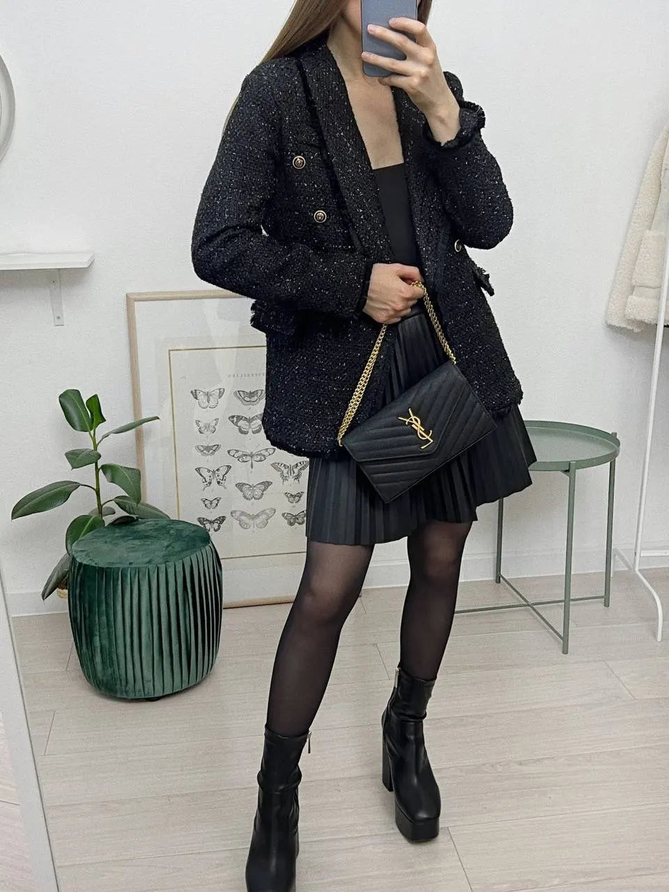 Suit Jacket – Slim Fit – Blended Fabric – Black | KIMLUD