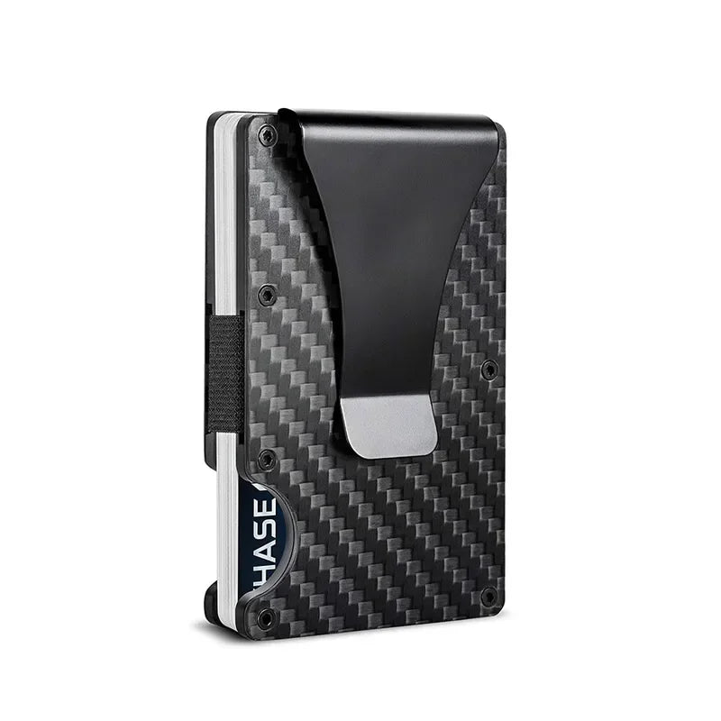 Rfid Carbon Fiber Credit Card Holders Wallets Luxury Men Mini Slim Metal Cardholder Case Magic Thin Male Money Bag Smart Walet