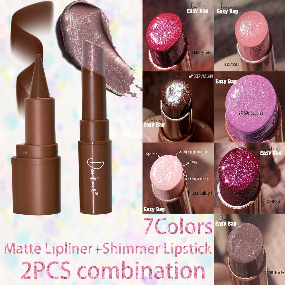 Lip Liner And Lipstick Set – Waterproof Matte Lip Liner | KIMLUD