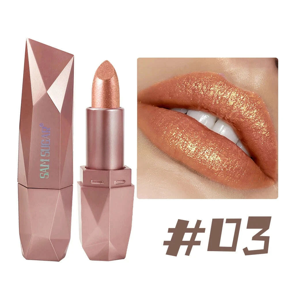sam-sugar-6-color-dazzling-gold-moisturizing-long-lasting-lipstick-diamond-pearl-fine-sparkle-color-lipstickkimludkimlud-35575181