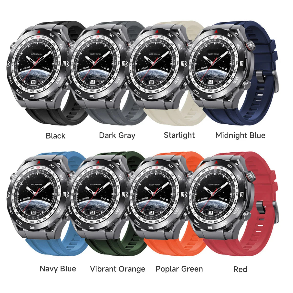 Silicone Band for Huawei Ultimate Smartwatch Rubber Silicone Band Strap for Huawei Ultimate GT4 GT2 Pro 22mm Replacement Strap