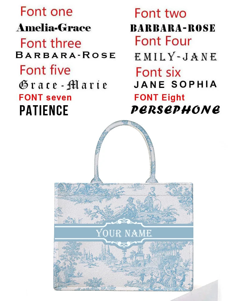 Personalized Tote Bag Canvas Printed — Natural | KIMLUD