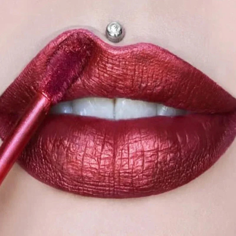 Liquid Lipstick – Glitter Metallic Waterproof Shine | KIMLUD