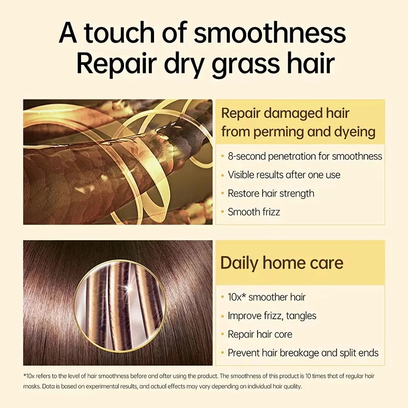 8 Seconds Magic Hair Mask Keratin Straightening Repair Damaged Frizy Treatment Soft Smoothing Professional Hair Care Cream