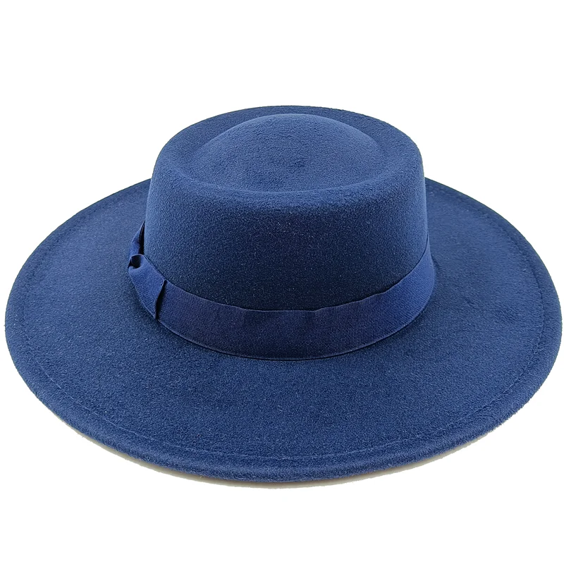 Sombrero Raised Top Fedora Hat 2023 New European and American Fedora Hat Jazz Hat Men's Round Top Hat New Wholesale Sombrero