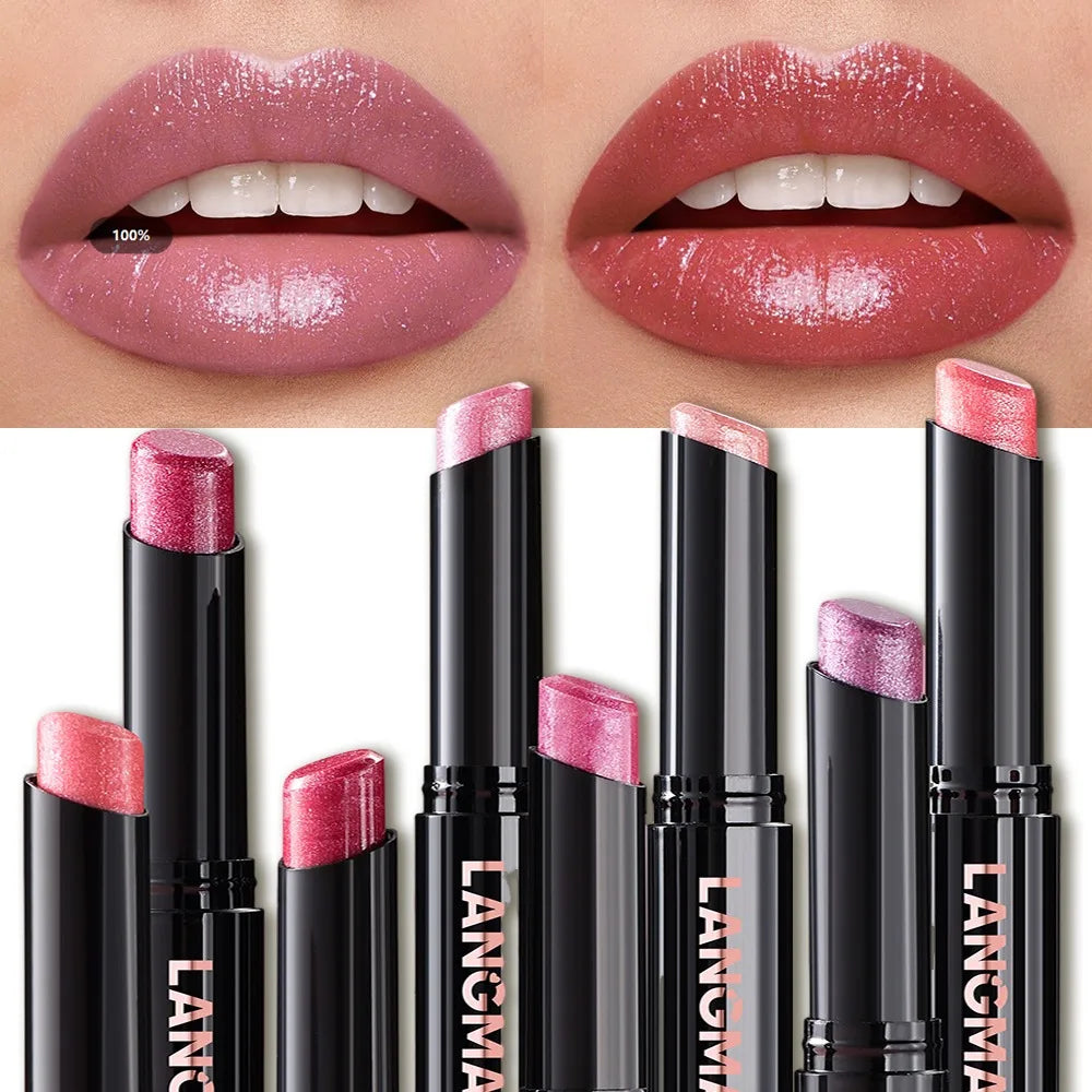 Diamond Pearlescent Lipstick Waterproof Long Lasting Matte Velvet — Red | KIMLUD