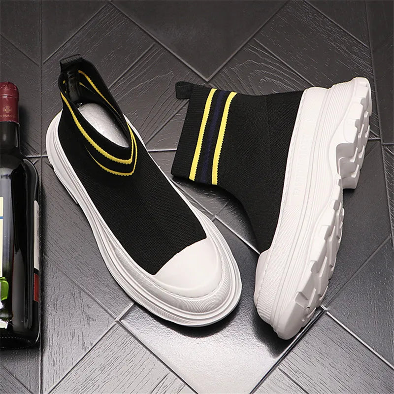 Luxury Design Wedding Dress Business Boots Fashion Men Mesh Casual Shoes Lightweight Vulcanize Round Toe Driving Walking Loafers