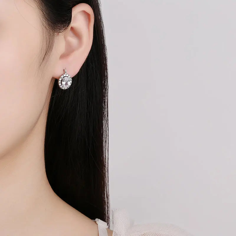 Sterling Silver Earring Butterfly Zirconia Small Hoop — Silver | KIMLUD