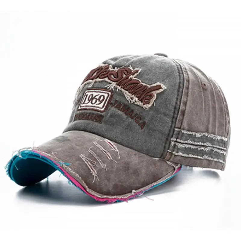 Unisex Washed Denim Baseball Cap High Quality Sports Hats Summer Hat Cap For Men Women 1969 Letter Streetwear Cap
