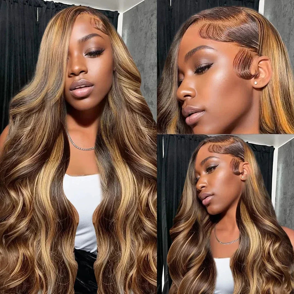 Body Wave Human Hair Wig 13x6 HD Lace Frontal — Honey Blonde | KIMLUD