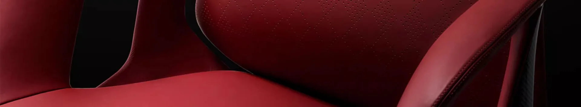 Genuine Leather Solid Office Chair — Burgundy | KIMLUD