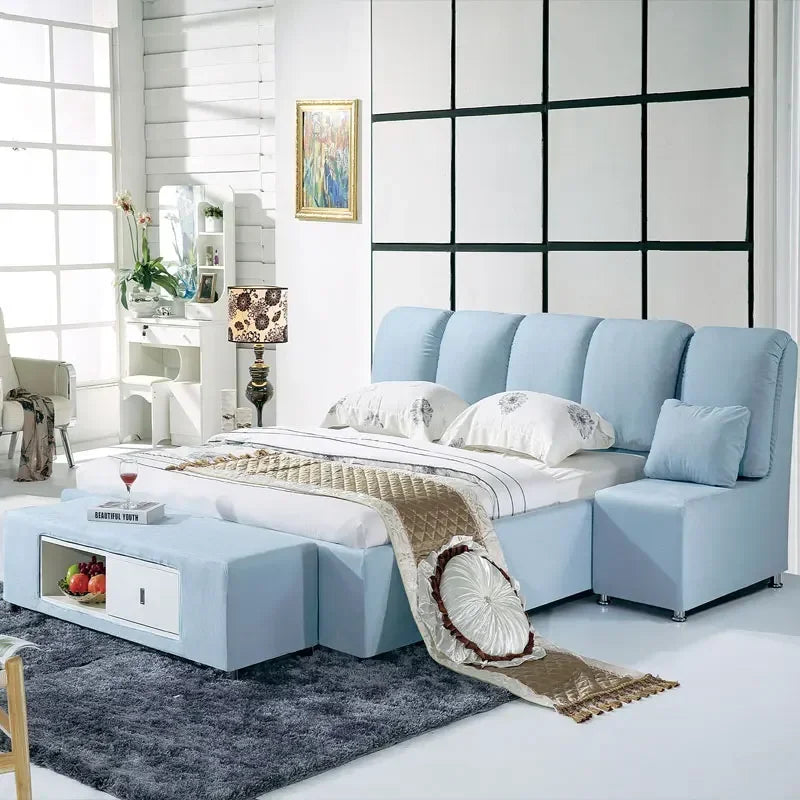 A Blau multifunktionale lagerung stoff bett tatami kombiniert weiche bett