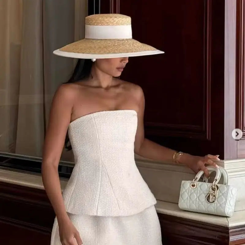Hepburn Silhouette Hats And Caps Paper — Black | KIMLUD
