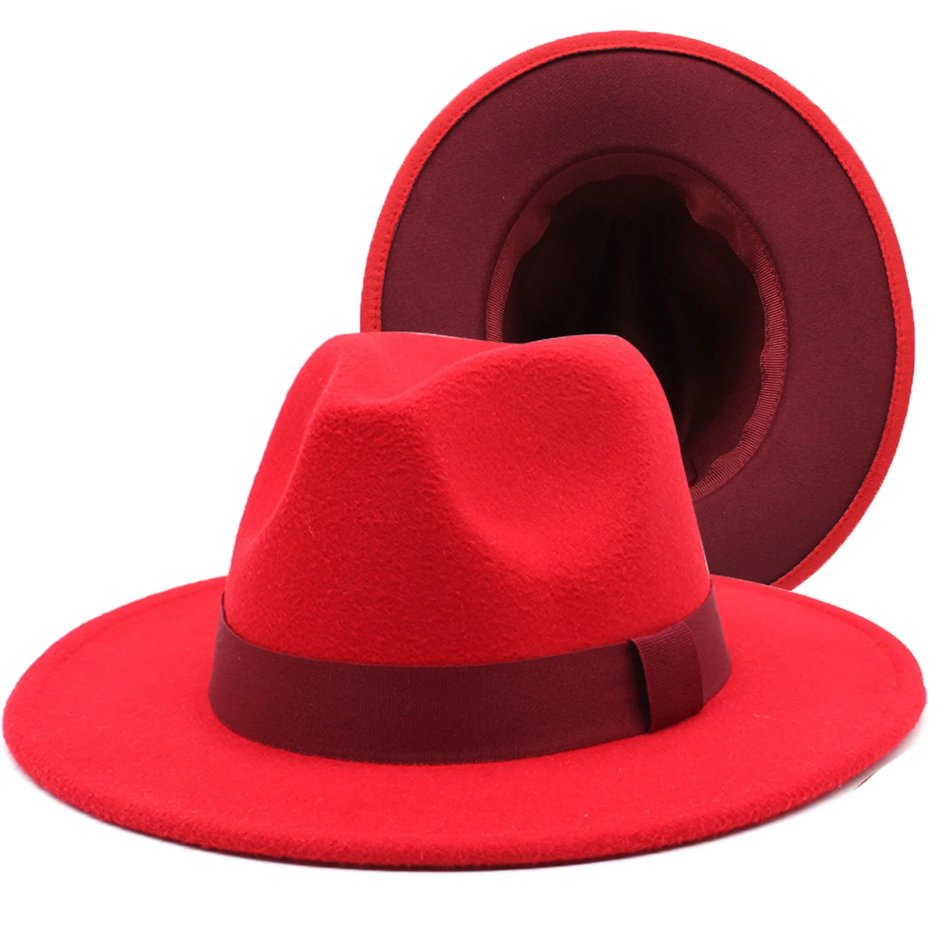 Fedora Hat – Double Sided – Polyester – Black And White | KIMLUD