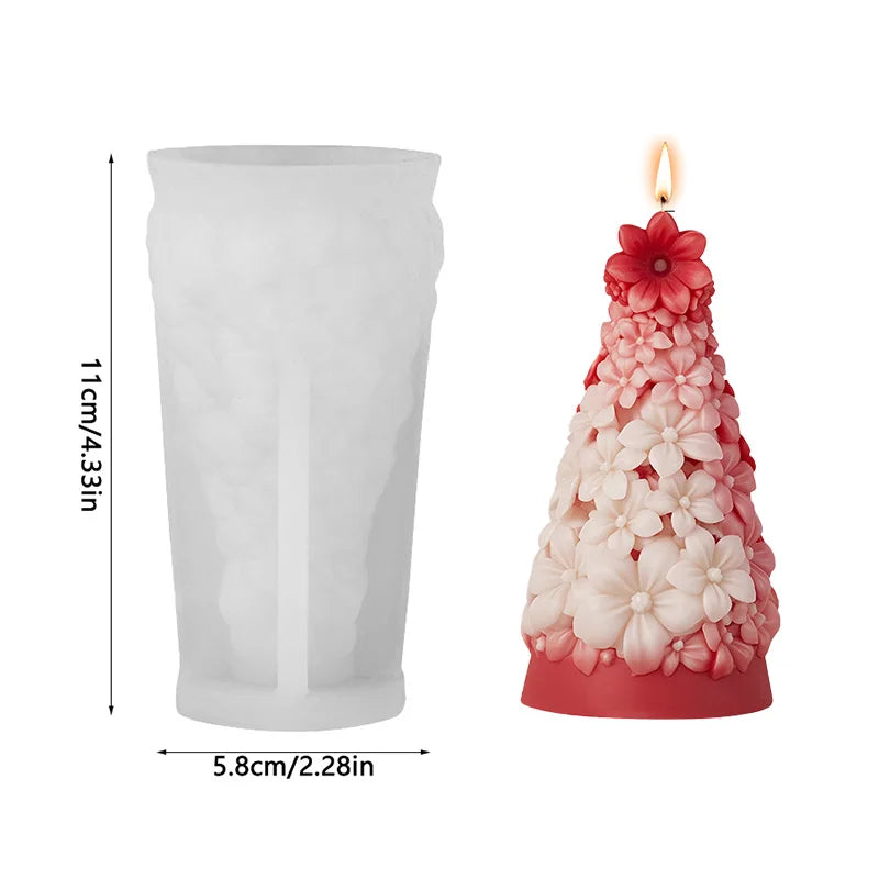 KIMLUD, 3D Christmas Tree Candle Silicone Mold DIY Christmas Party Decoration Aromatherapy Plaster Making Moulds Home Ornament Gifts, KIMLUD Womens Clothes