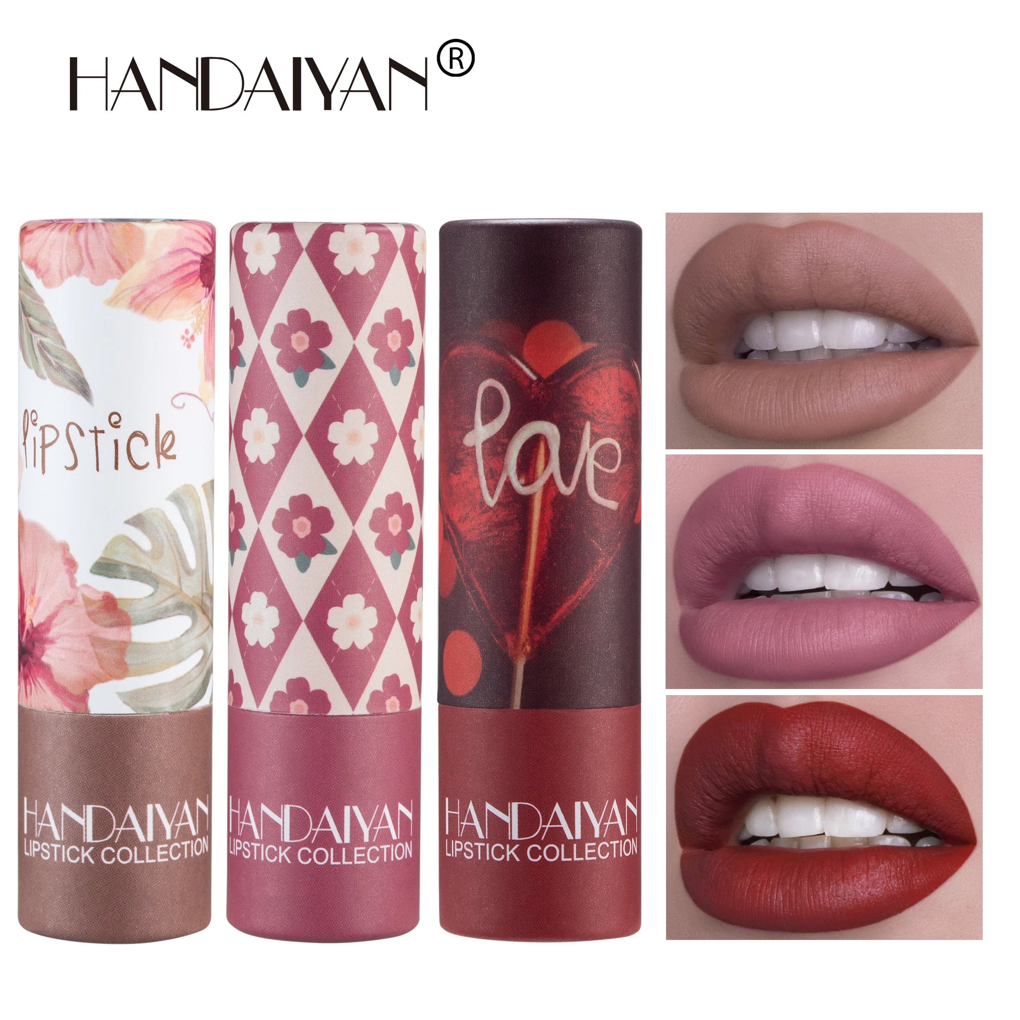 Matte Velvet Lipstick Handaiyan Nude Shade Longwear Creamy Finish — Nude | KIMLUD