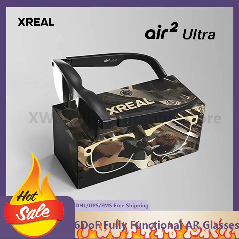 XREAL Air 2 Ultra Smart AR Glasses Set 6 DoF 52 Fov 4K 3D HD 385'' Giant Screen View Nreal Air2 Ultra Tracking Smart Glasses