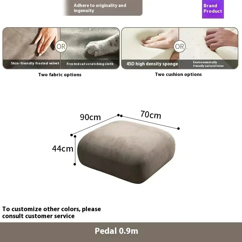 Modern Fabric Sofa Bed Foam Cushions — Beige | KIMLUD