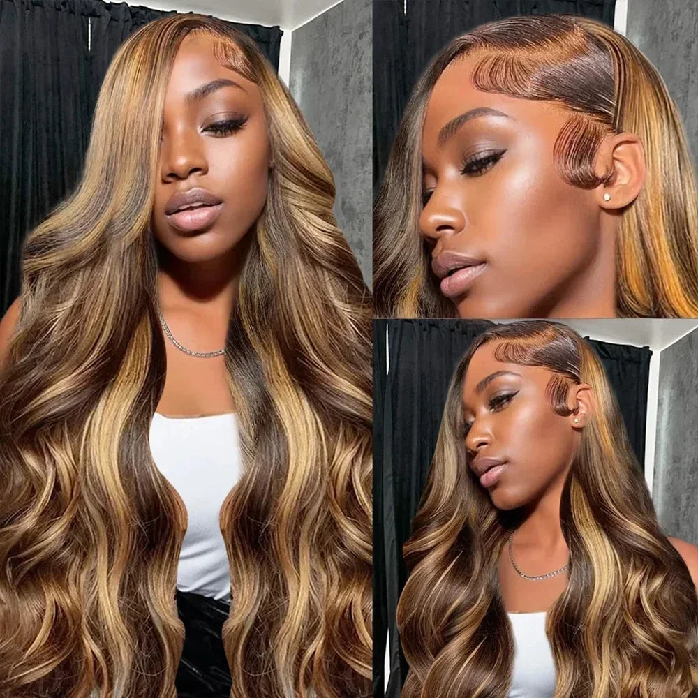 Body Wave Human Hair Wig 13x6 HD Lace Frontal — Honey Blonde | KIMLUD