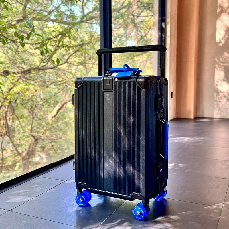 Women's Wide-Tube Telescopic Handle Luggage 2025 New Style 20-inch Carry-On Suitcase