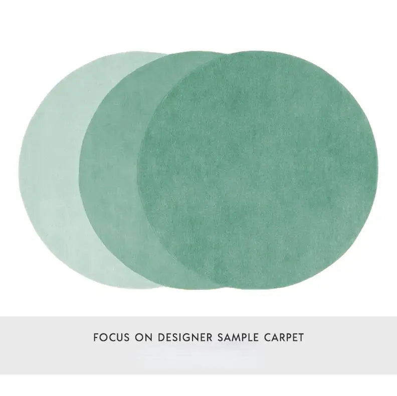 Nordic Plush Wool Rug Irregular Oval Non-Slip — Soft Taupe-Beige | KIMLUD