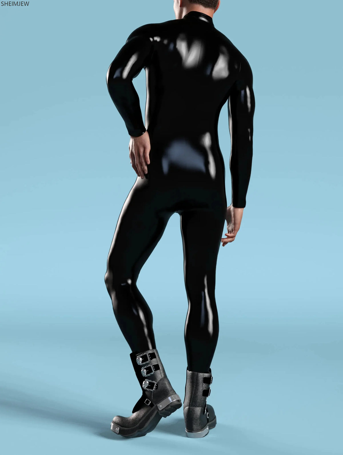 Jumpsuit – Zentai Silhouette – Polyester – Black | KIMLUD
