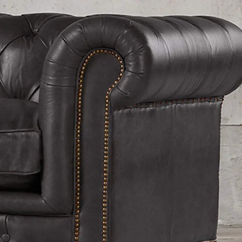 A Luxury vintage Chesterfield Sofa Antique Deep Button American 3 sitzer leder sofa Luxurious Elegant royal wohnzimmer sofa