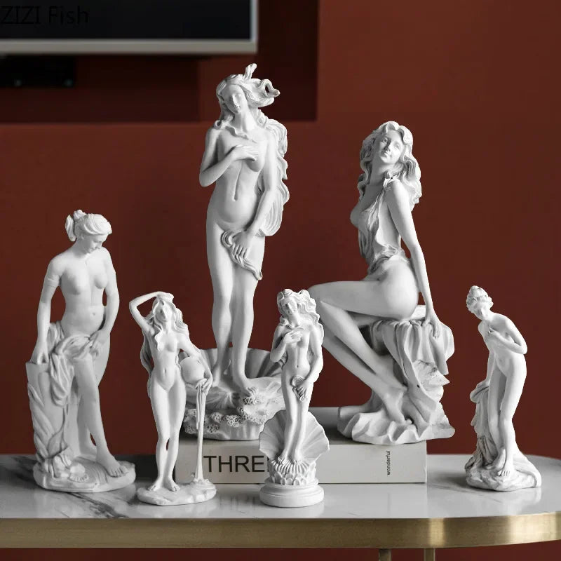Mythological Figures Venus Goddess Statue Desk Decoration Ornaments Creative Characters Resin Sculpture Room Aesthetic Decor