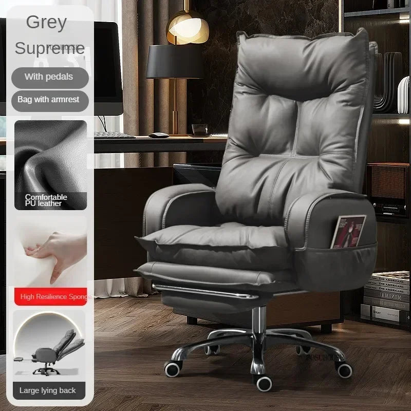 Modern Designer Armchairs Home Lazy Rolling Leather Office Chair Computer Swivel Gaming Accent Chairs Office Furniture k g