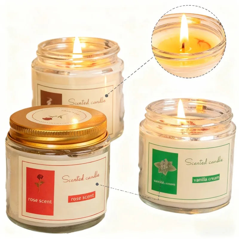 KIMLUD, Lavender Scented Candles with Glass Jar Packaging and Gold Lid - Aromatherapy Accents Relaxing Bedroom & Living Room Fragrance, KIMLUD Womens Clothes