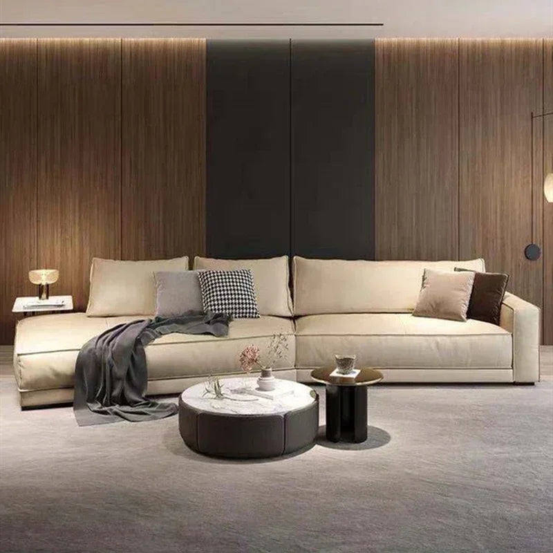 Modular Nordic Sofa Reclining Lounge — Beige | KIMLUD